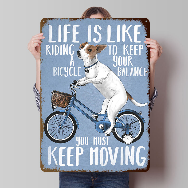 Desk Setup Art - Life Is Like Riding a Bicy