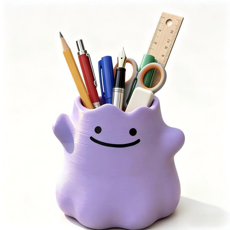 Desk Setup Organization - Pokemon Ditto Pen Holder Creative Storage