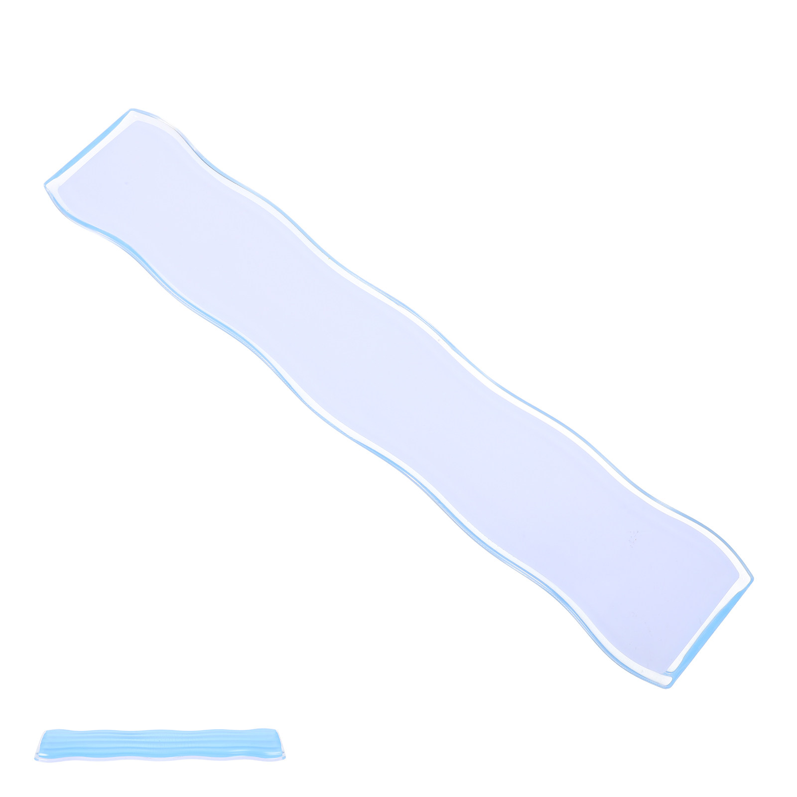 Desk Setup Ergonomics - Transparent Silicone Keyboard Wrist Rest and
