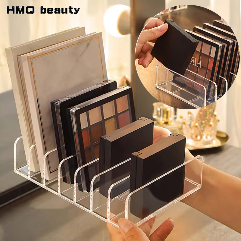 Desk Setup Shelves - 7-Compartment Makeup Organizer Desktop Eye Shadow
