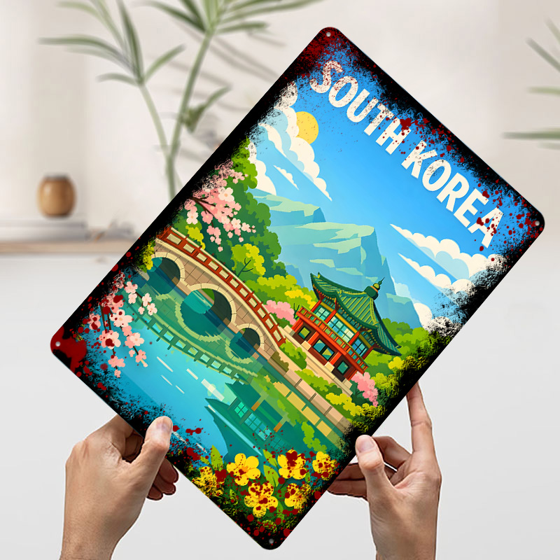 South Korea Travel Poster Cust - Desk Setup Art ulasan dan harga