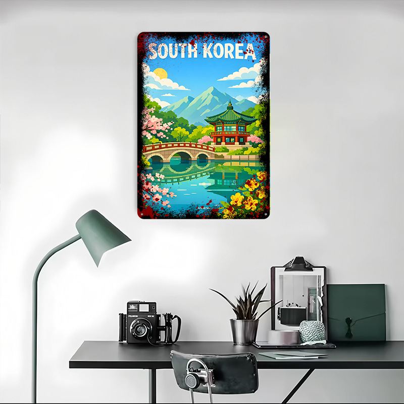 South Korea Travel Poster Cust - Desk Setup Art ulasan dan harga