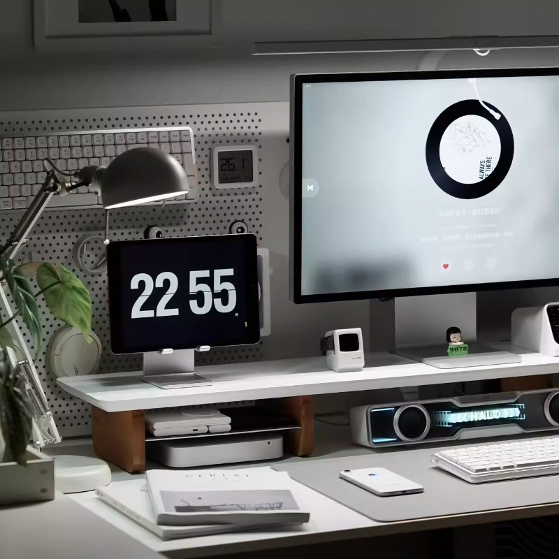 Modern Monitor Riser Stand Erg - Desk Setup Laptop And Monitor ulasan dan harga