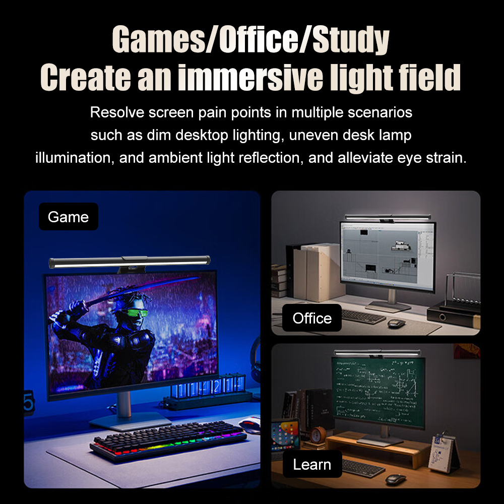 Setup Dimming Monitor Light Ba - Desk Setup On Bed ulasan dan harga