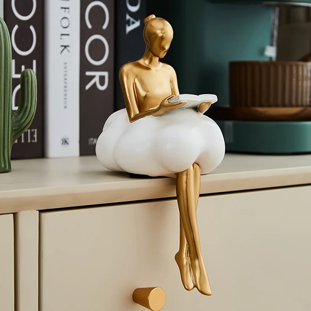 Cloud Girl Sculpture Abstract  - Desk Setup Design ulasan dan harga