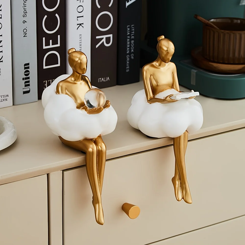 Cloud Girl Sculpture Abstract  - Desk Setup Design ulasan dan harga