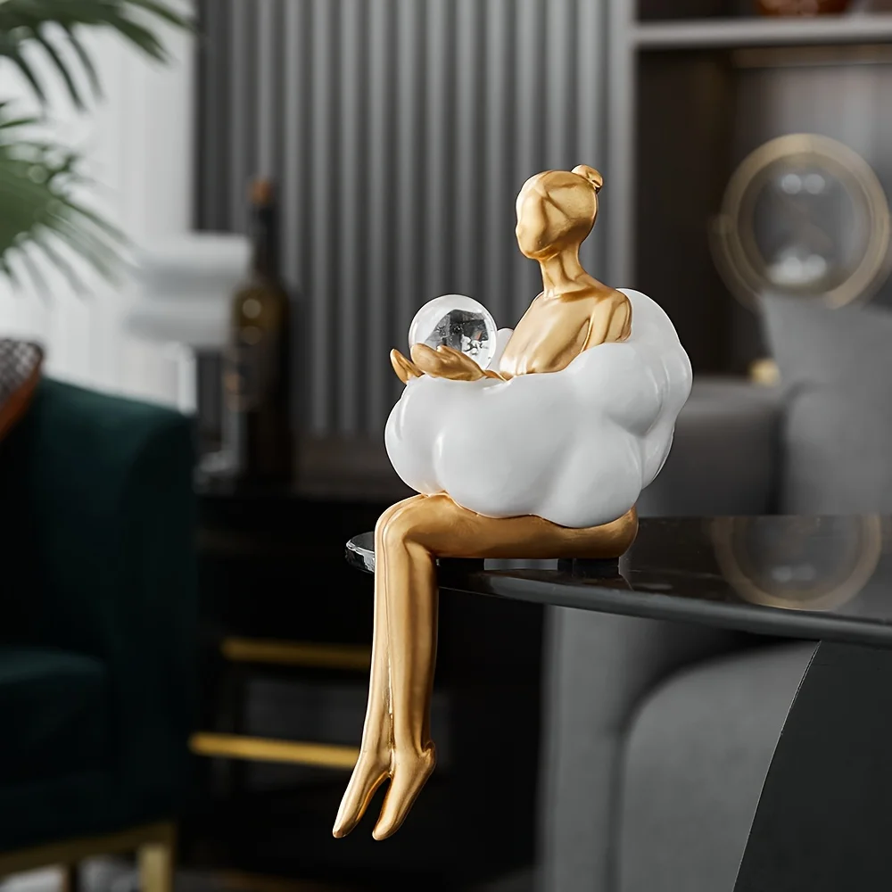 Cloud Girl Sculpture Abstract  - Desk Setup Design ulasan dan harga
