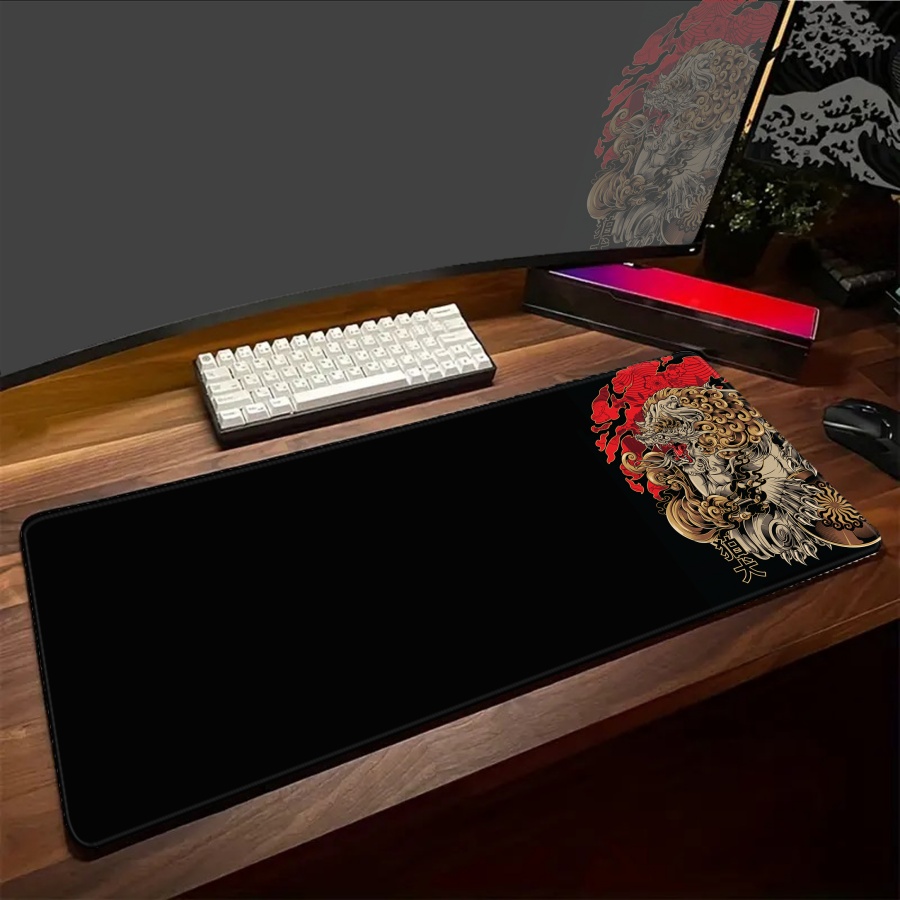 Black Desk Mousepad ONI Large  - Desk Setup Art ulasan dan harga