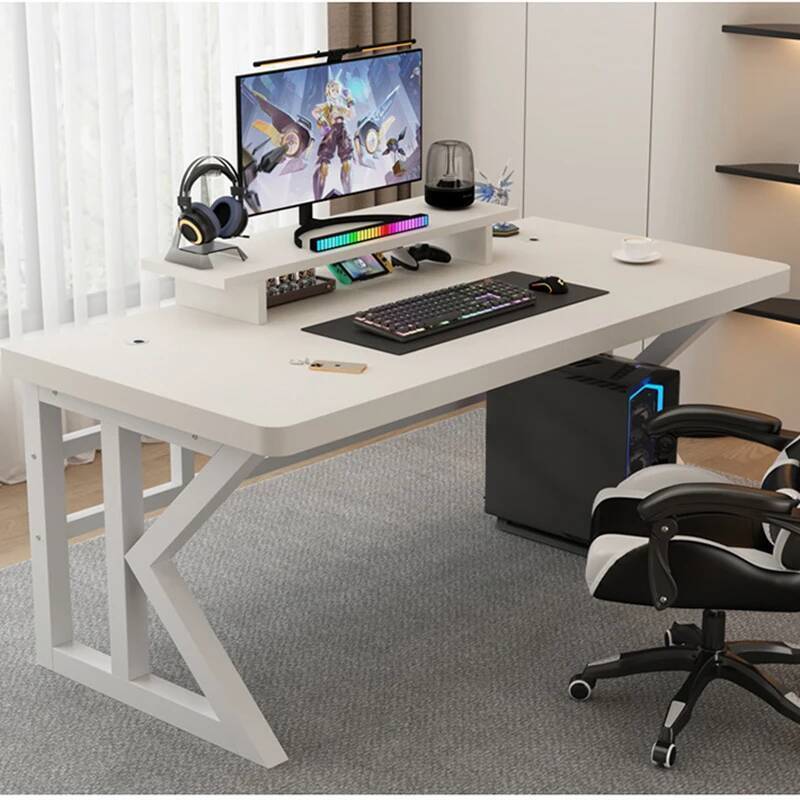 Shaped L Gaming Desk Table Pli - Desk Setup Laptop And Monitor ulasan dan harga