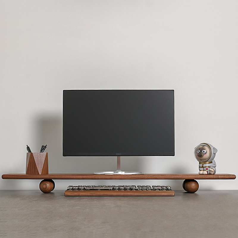 Solid Wood Monitor Riser Lapto - Desk Setup Laptop And Monitor ulasan dan harga