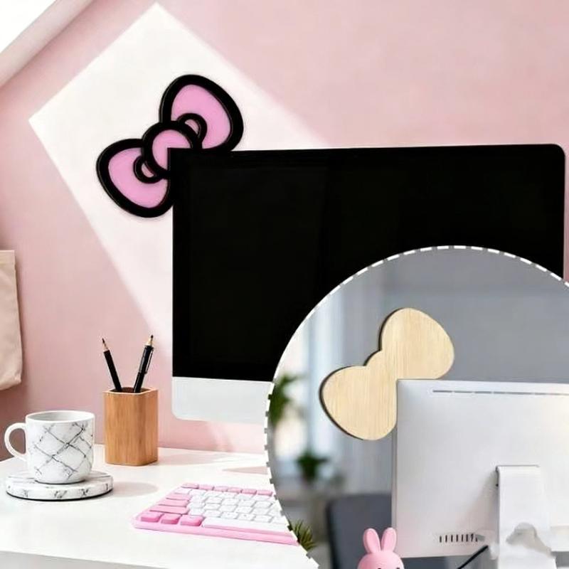 New 1/2Pcs Wooden Bowknot PC A - Desk Setup Design ulasan dan harga
