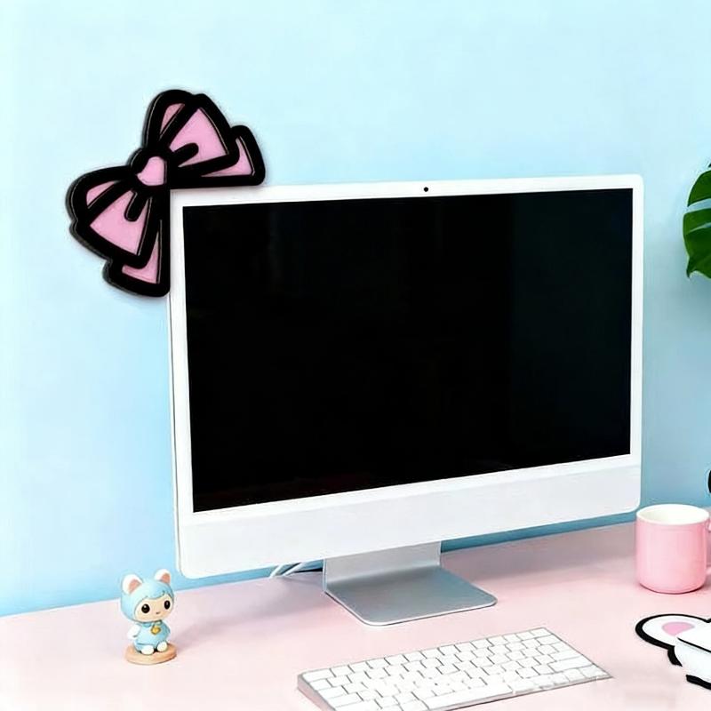 New 1/2Pcs Wooden Bowknot PC A - Desk Setup Design ulasan dan harga