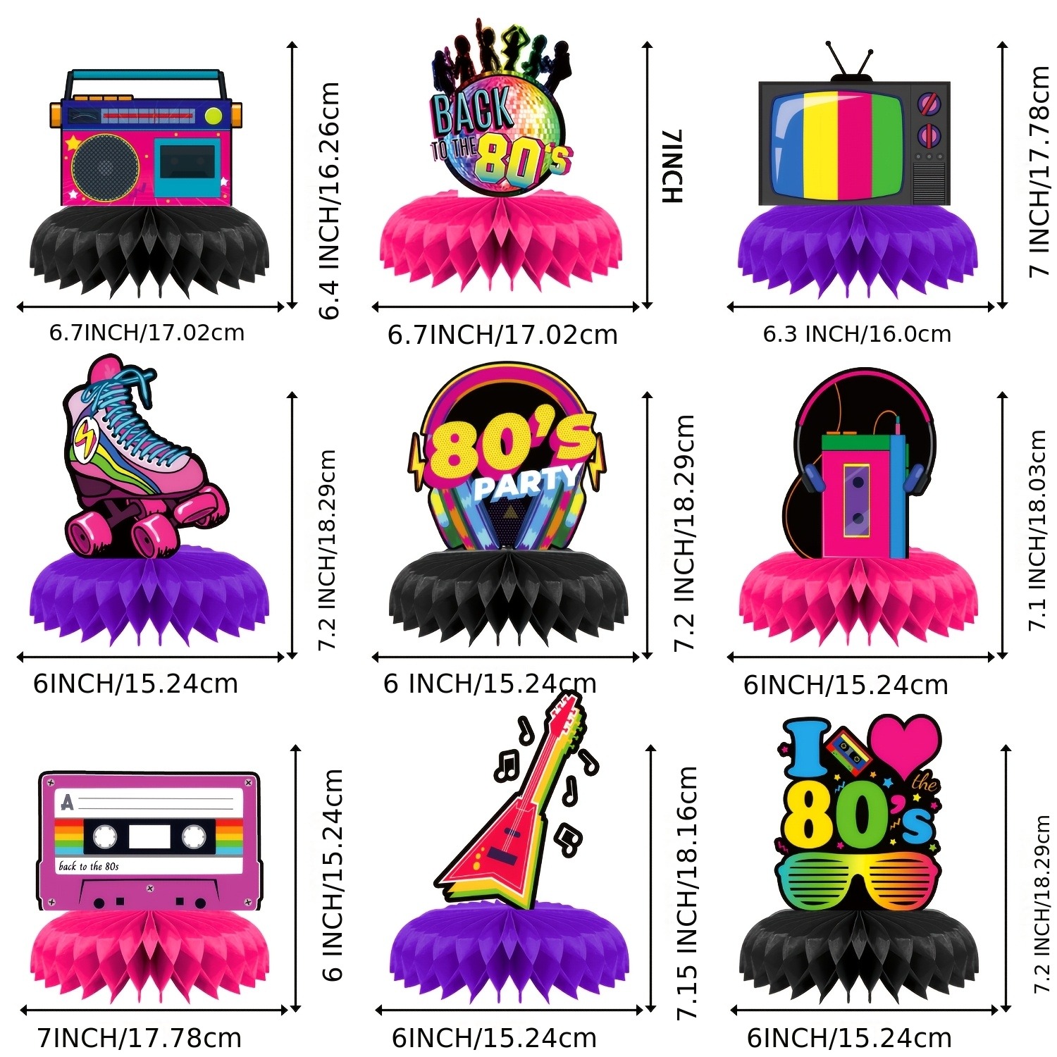 80s Themed Honeycomb Centerpie - Desk Setup Design ulasan dan harga
