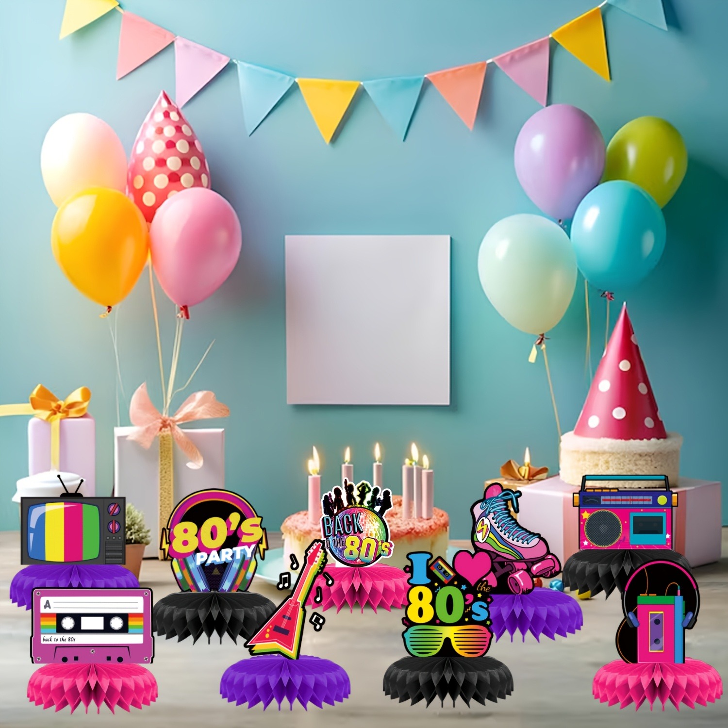 80s Themed Honeycomb Centerpie - Desk Setup Design ulasan dan harga
