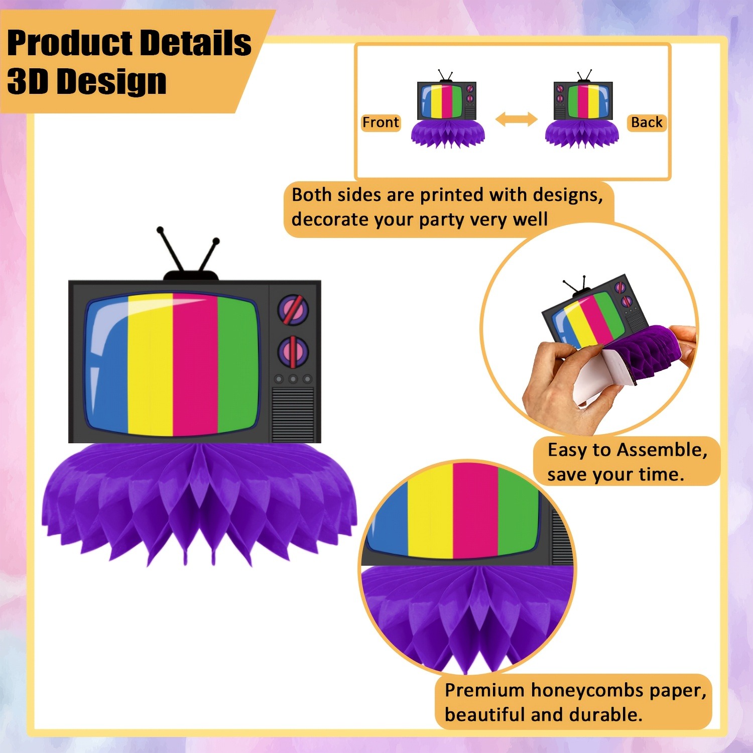 80s Themed Honeycomb Centerpie - Desk Setup Design ulasan dan harga