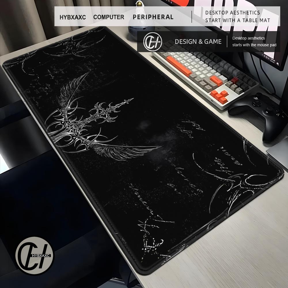 Dark Gothic Cross Wing Pattern - Desk Setup Dark ulasan dan harga