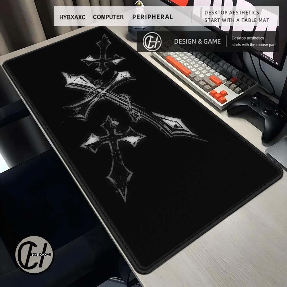 Dark Gothic Cross Wing Pattern - Desk Setup Dark ulasan dan harga