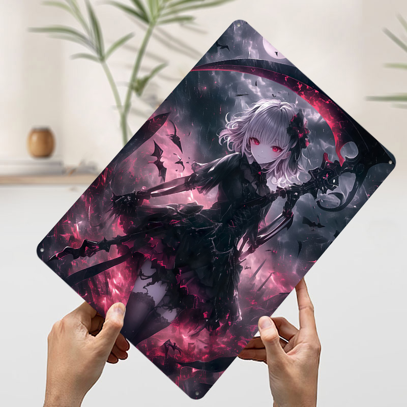 Demon Grim Reaper Girl Poster  - Desk Setup Art ulasan dan harga