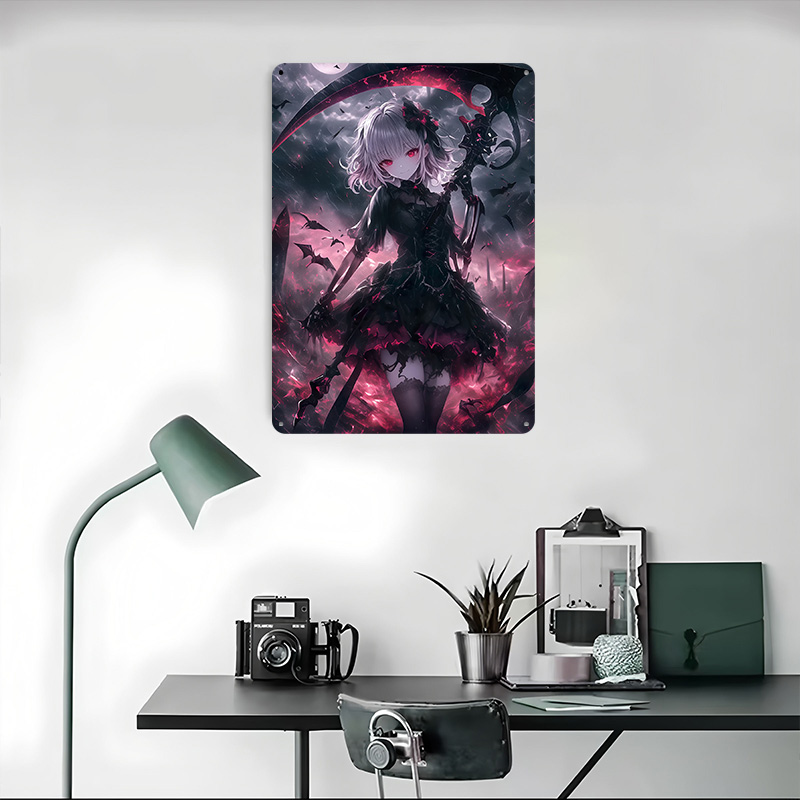 Demon Grim Reaper Girl Poster  - Desk Setup Art ulasan dan harga