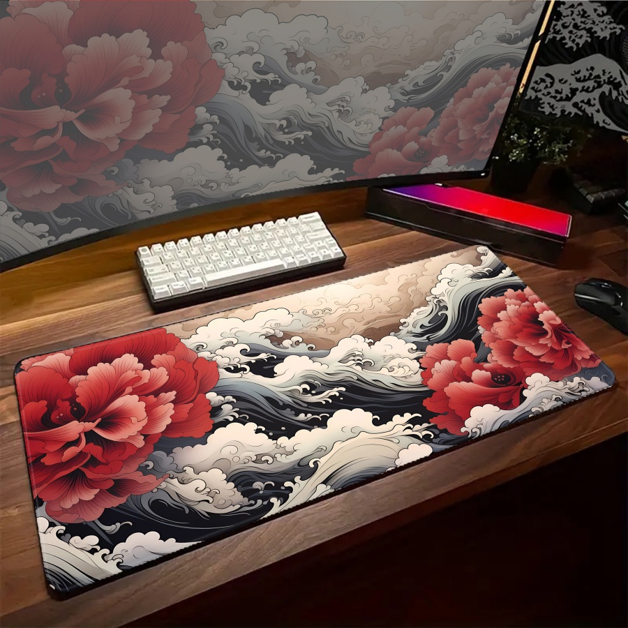 Large Art Feather Mouse pad Ga - Desk Setup Art ulasan dan harga