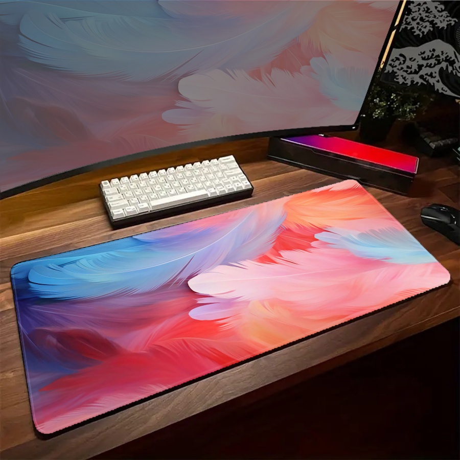 Large Art Feather Mouse pad Ga - Desk Setup Art ulasan dan harga