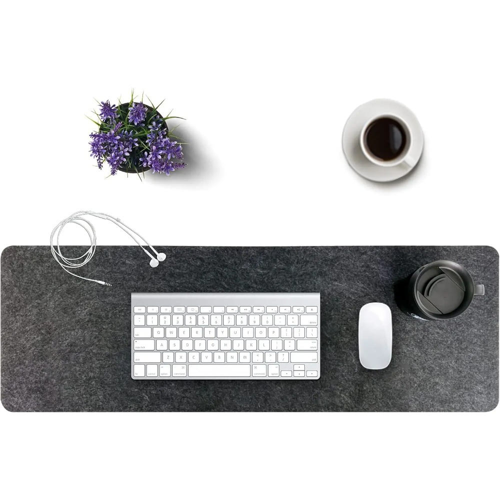 Felt Desk Mat Computer Mat for - Desk Setup Dark ulasan dan harga