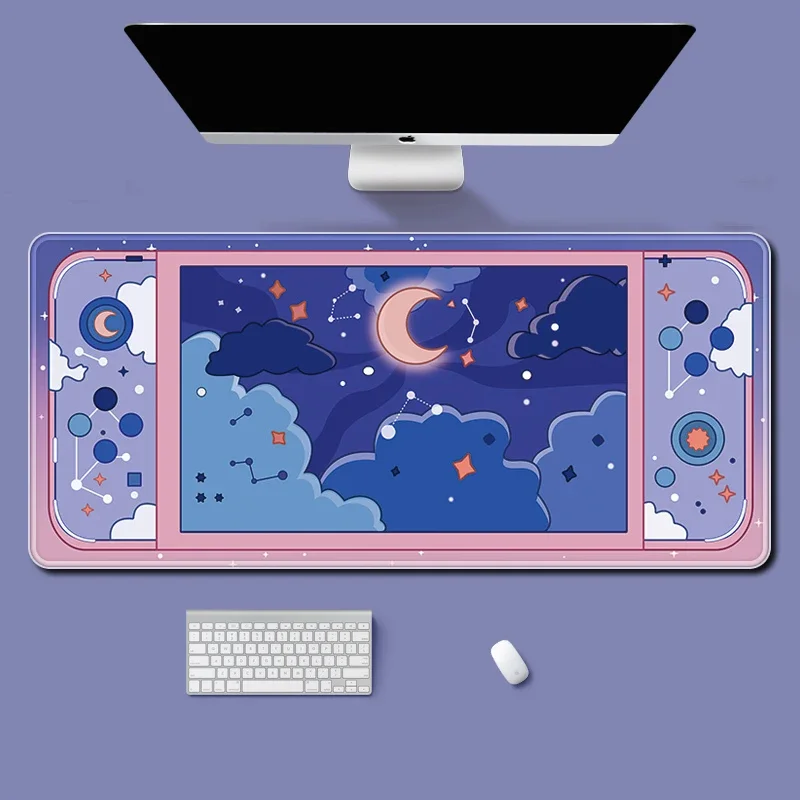 Moon and Stars Large Desk Mat  - Desk Setup Art ulasan dan harga