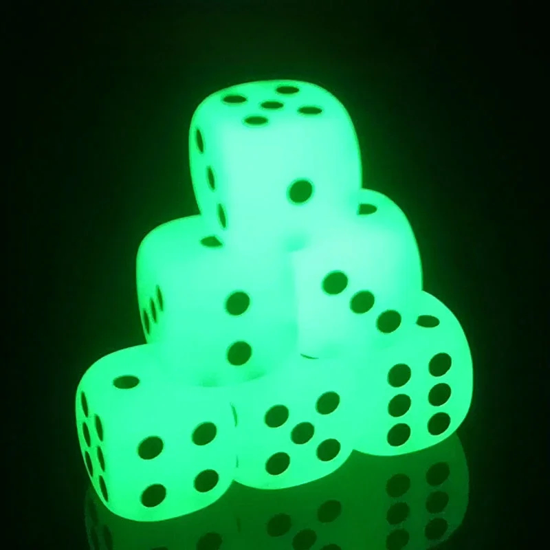 6-36Pcs 14mm Luminous Dice 6 S - Desk Setup Dark ulasan dan harga