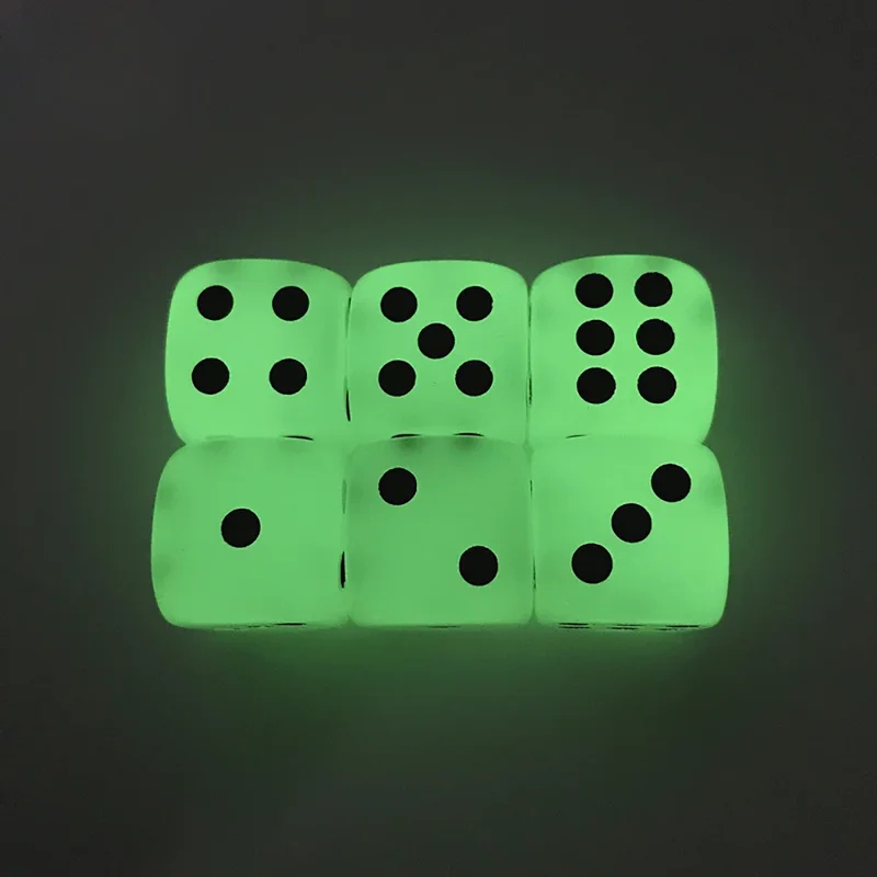 6-36Pcs 14mm Luminous Dice 6 S - Desk Setup Dark ulasan dan harga