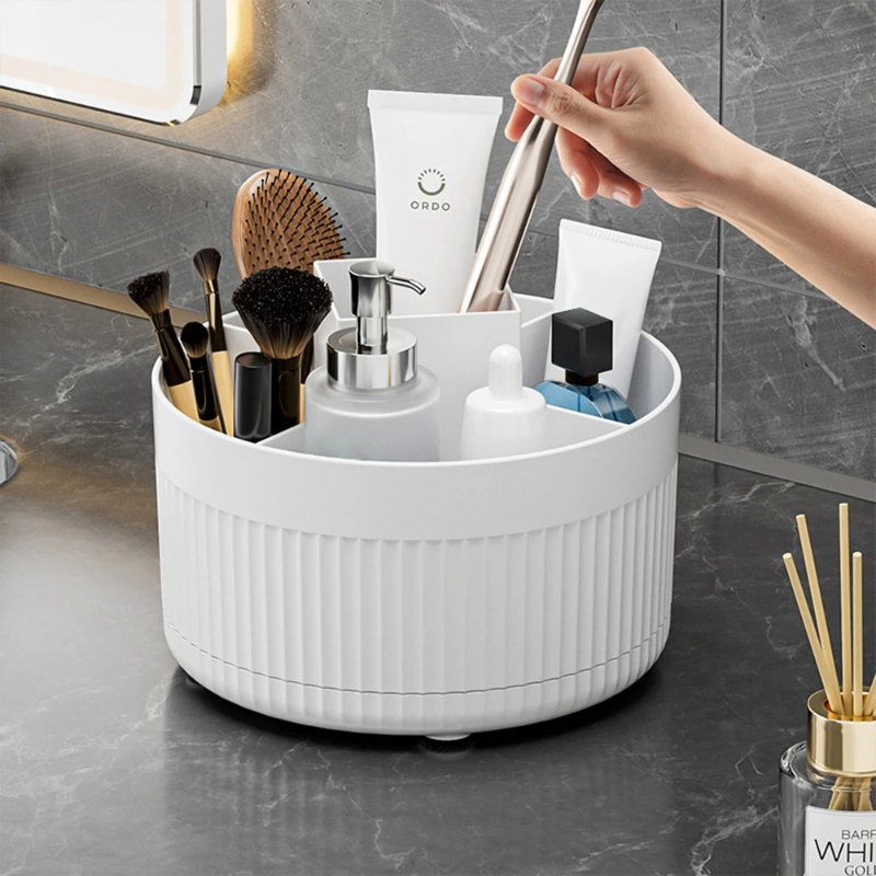 360 ° Table Top Rotary Makeup  - Desk Setup Shelves ulasan dan harga