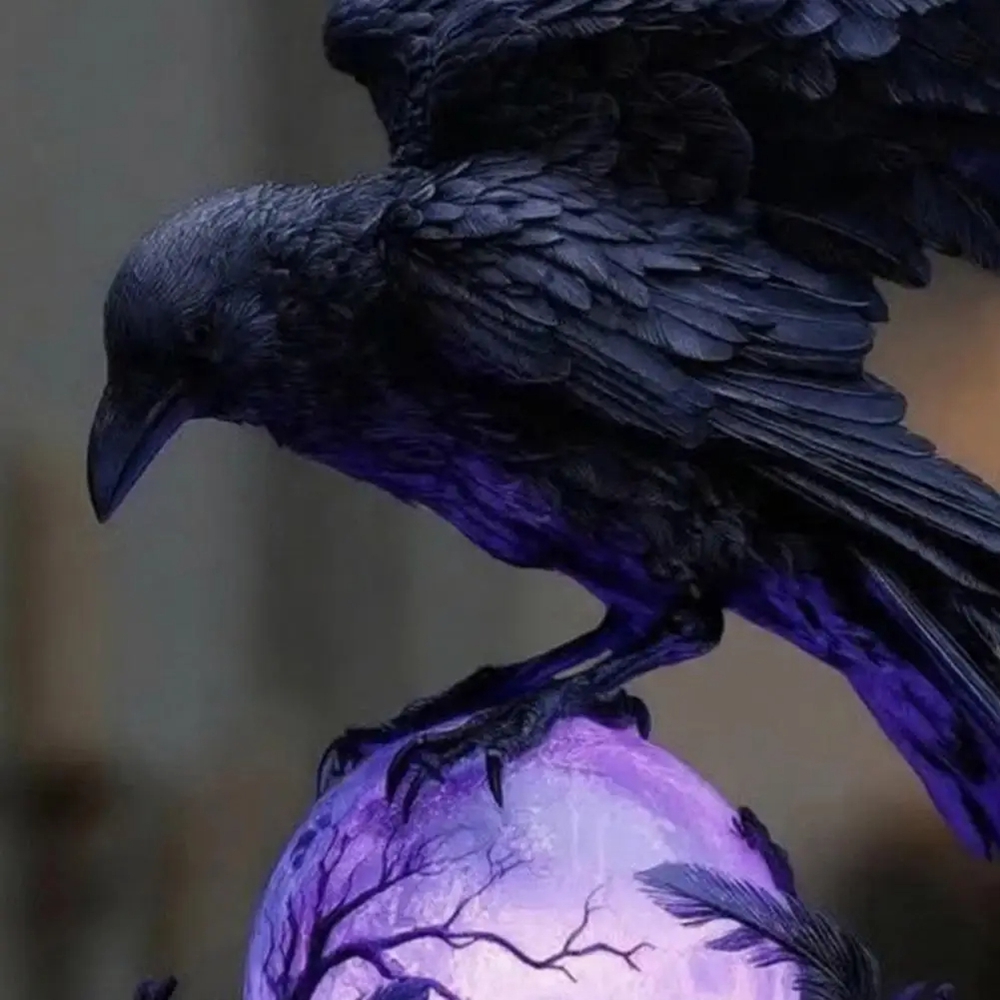 Creative Gothic Raven LED Lamp - Desk Setup Dark ulasan dan harga