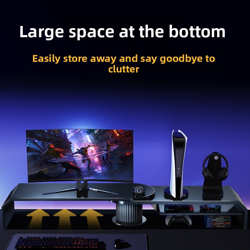 Gaming Dual Monitor Stand Offi - Desk Setup Laptop And Monitor ulasan dan harga