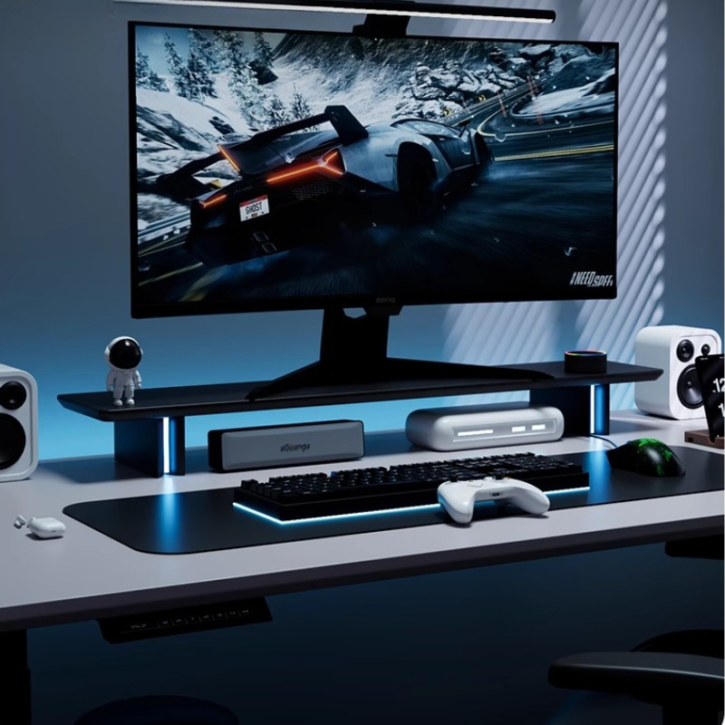 RGB Monitor Stand Ergonomic Co - Desk Setup Laptop And Monitor ulasan dan harga