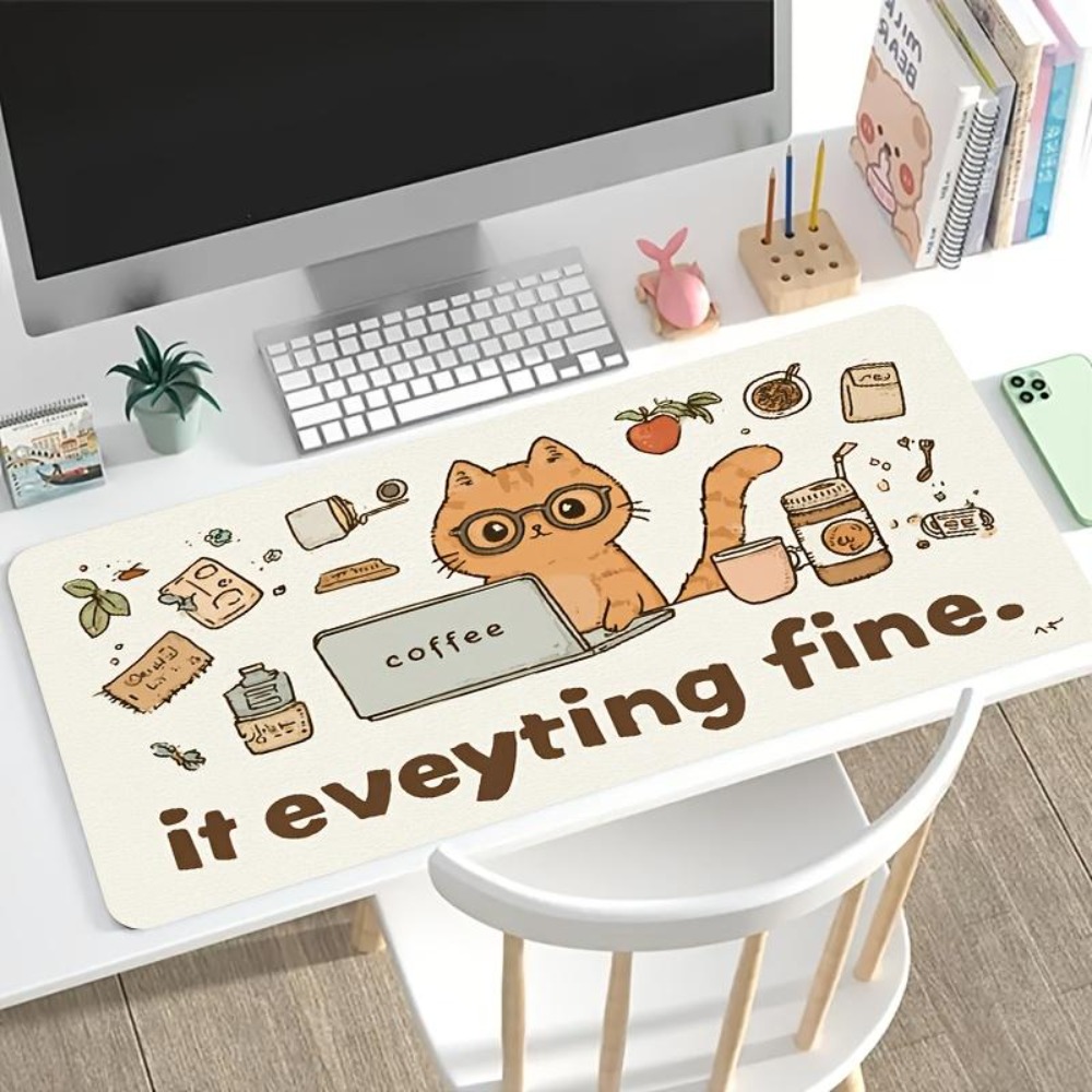 Hand-drawn patterns, an orange - Desk Setup Art ulasan dan harga