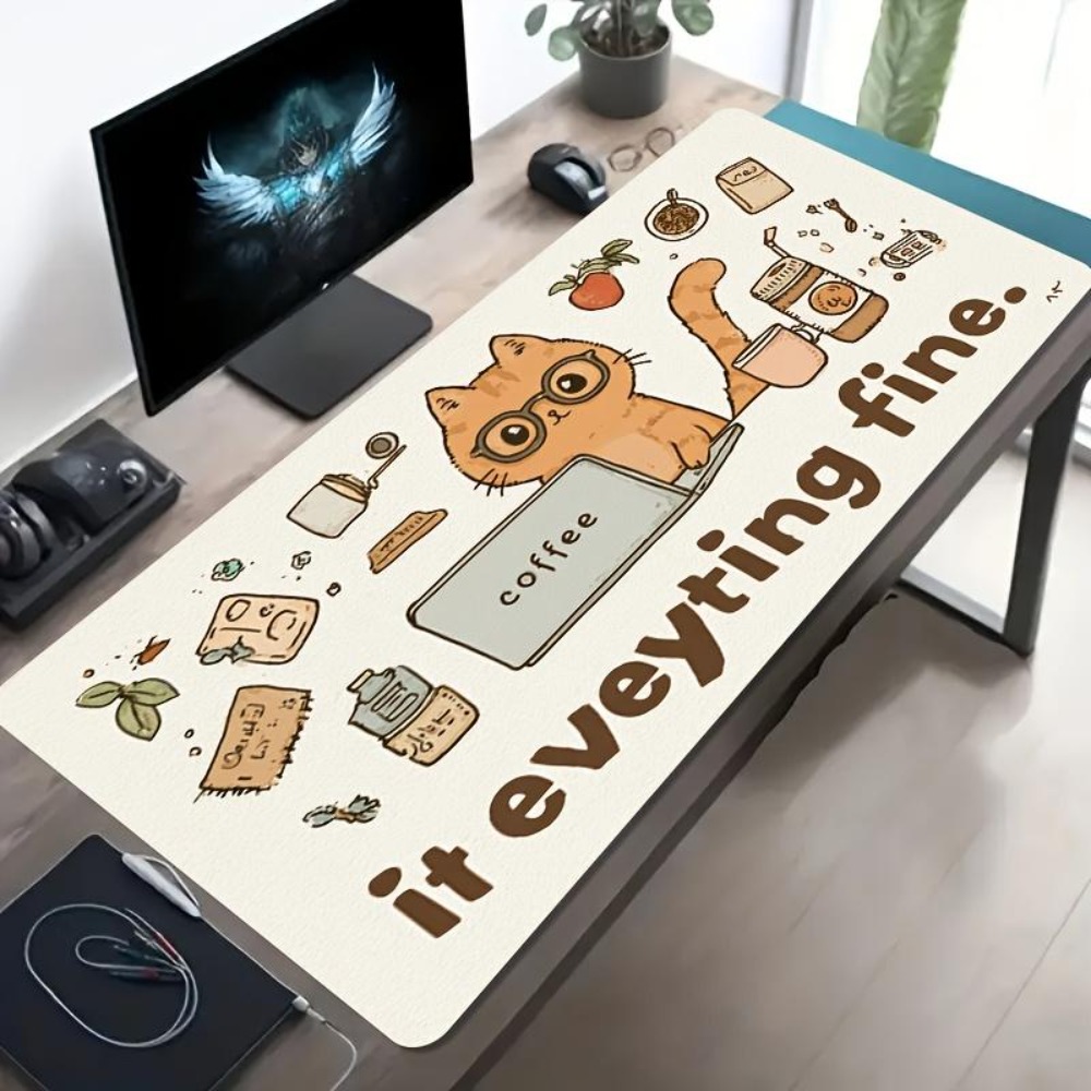 Hand-drawn patterns, an orange - Desk Setup Art ulasan dan harga