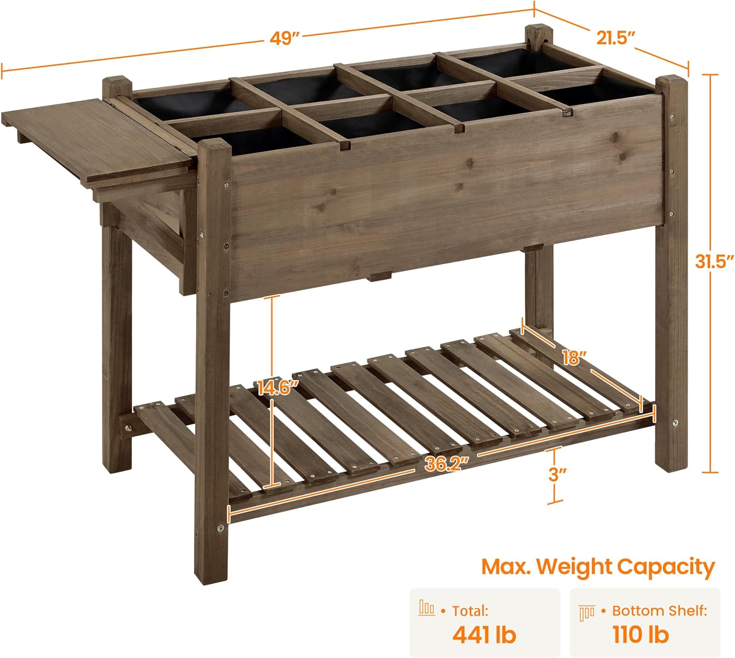Herb Garden Planter Outdoor Wo - Desk Setup Dark ulasan dan harga