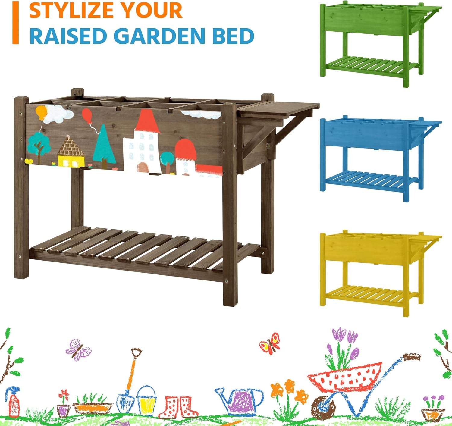 Herb Garden Planter Outdoor Wo - Desk Setup Dark ulasan dan harga