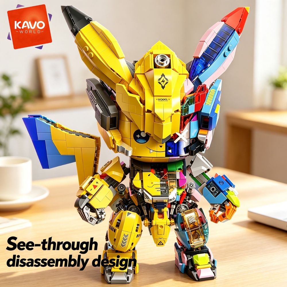 KAVOWORLD 1505PCS DIY Mecha Mo - Desk Setup Build ulasan dan harga