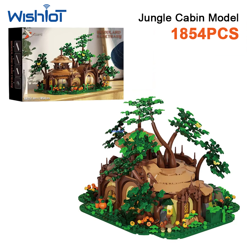 1854pcs Light-up Forest Castle - Desk Setup Build ulasan dan harga