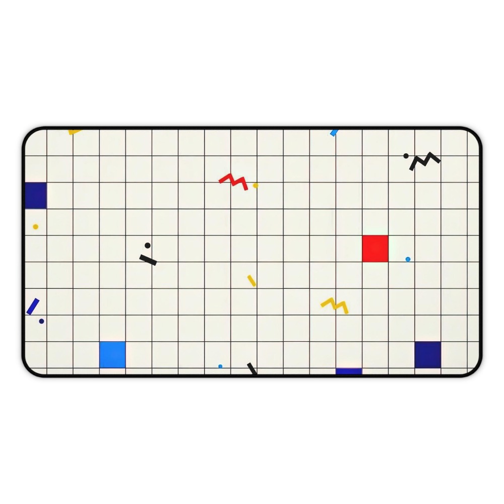 Retro Geometric Grid Desk Mat  - Desk Setup Art ulasan dan harga