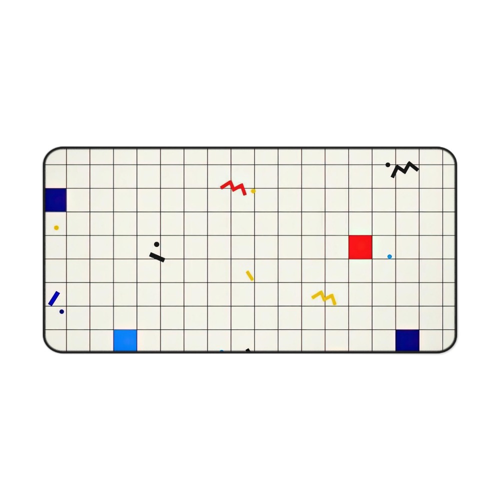 Retro Geometric Grid Desk Mat  - Desk Setup Art ulasan dan harga