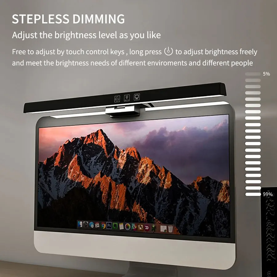 LED Monitor Light Bar 33cm 50c - Desk Setup On Bed ulasan dan harga