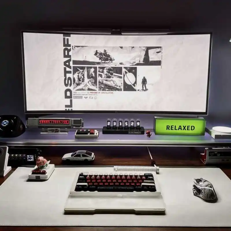 Aluminum Monitor Stand Acrylic - Desk Setup Laptop And Monitor ulasan dan harga