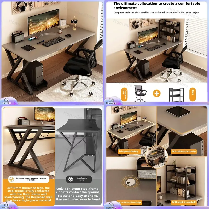 Modern Wooden Computer Desk fo - Desk Setup Ergonomics ulasan dan harga