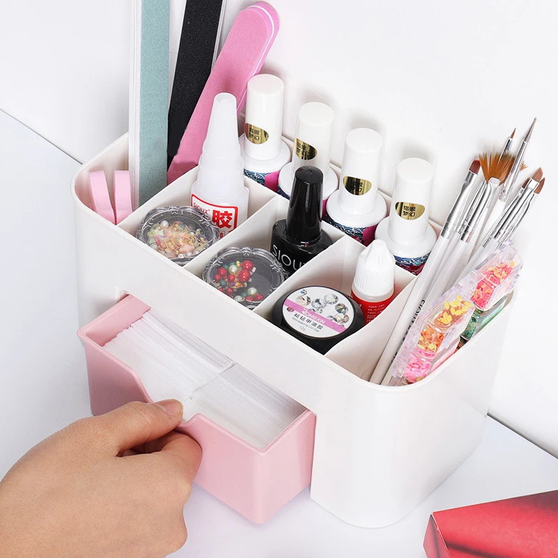 Nail Art Organizer Desktop Dra - Desk Setup Shelves ulasan dan harga