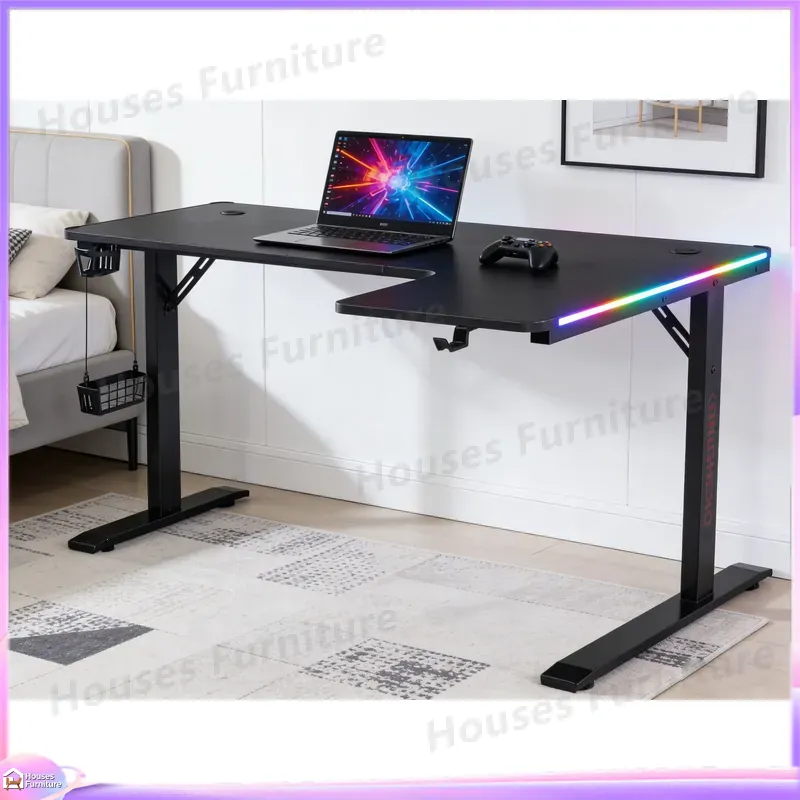Large 160cm Gaming Desk with L - Desk Setup Ergonomics ulasan dan harga