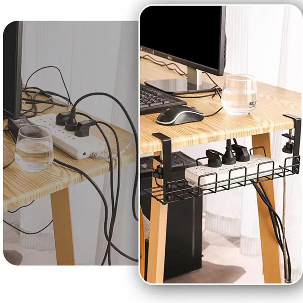 Cable Management Box Under Des - Desk Setup Shelves ulasan dan harga