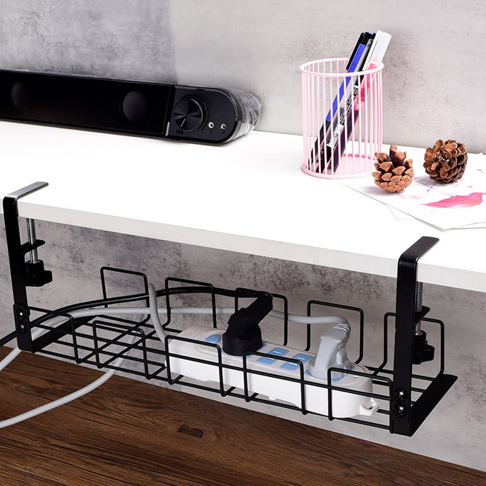 Cable Management Box Under Des - Desk Setup Shelves ulasan dan harga