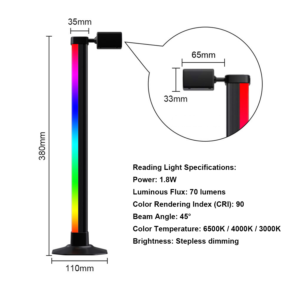 Smart Light Bar LED RGB Music  - Desk Setup Art ulasan dan harga