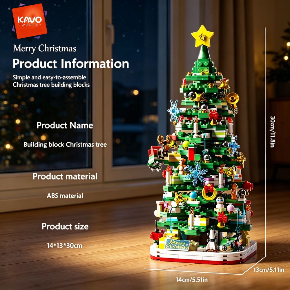 KAVOWORLD 1024pcs Christmas Tr - Desk Setup Build ulasan dan harga